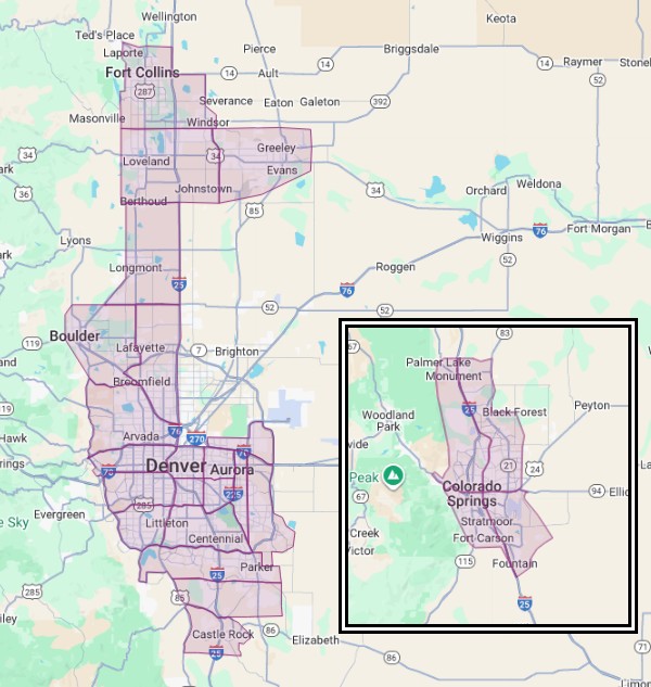 Bloom Healthcare Areas covered in Colorado: Denver and Colorado Springs